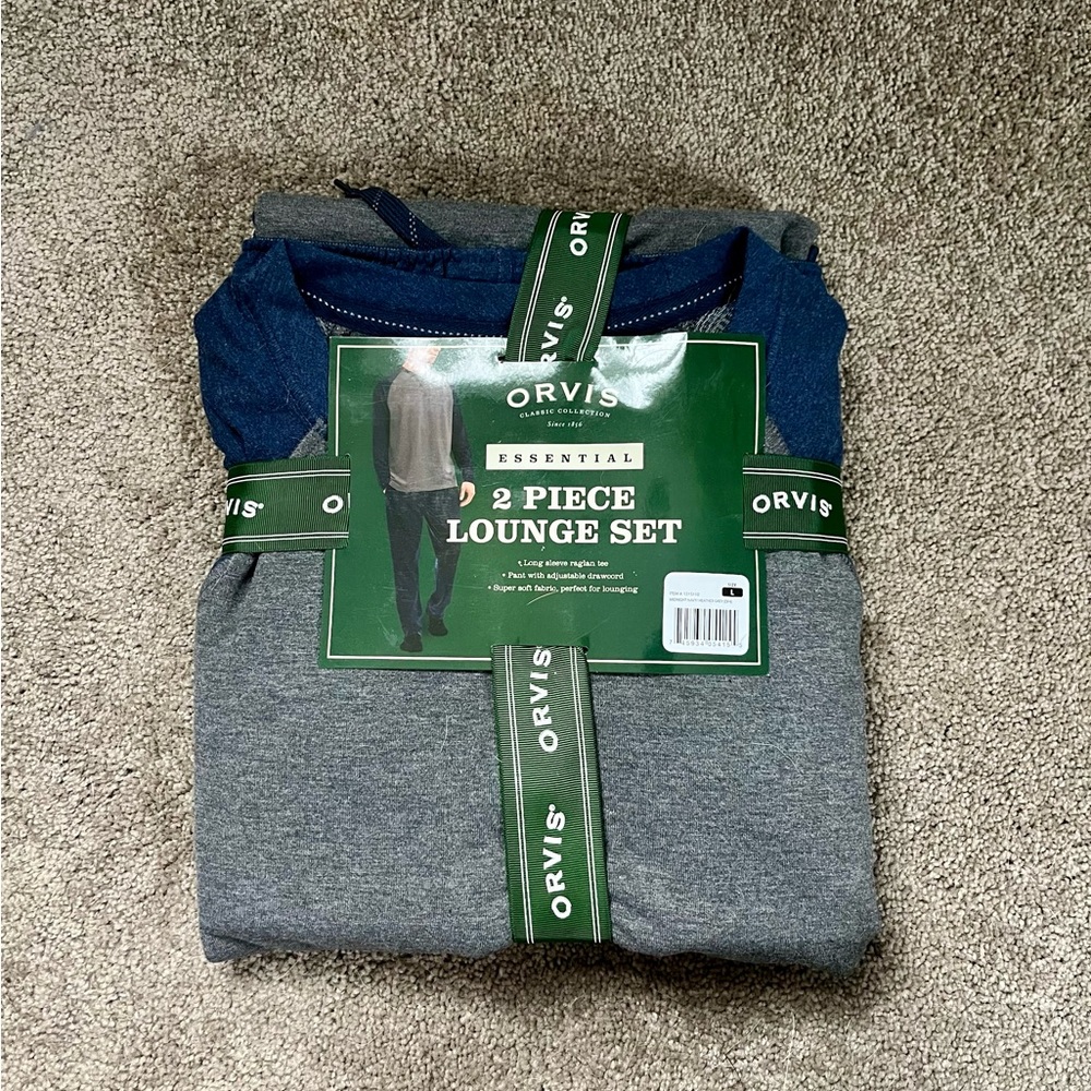 Orvis Gray and Blue 2 Piece Lounge Set